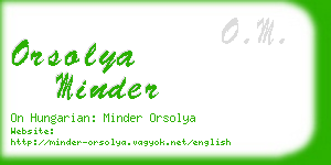 orsolya minder business card